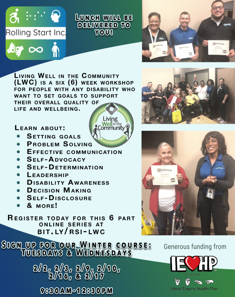 Living Well in the Community Classes Rolling Start, Inc